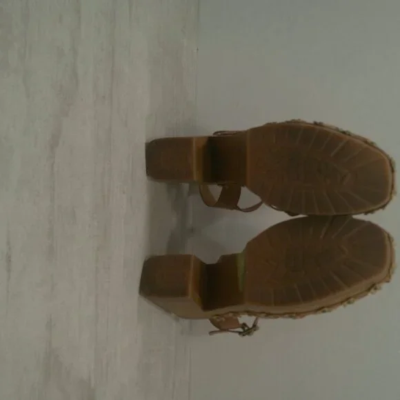 KORKS Willow Comfort Platform Boho Chunky Heels Floral Earth Tone Size 11 M - Picture 13 of 14